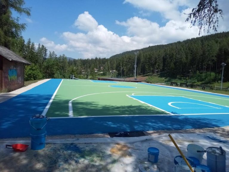 Sportinės dangos – atliktas darbas