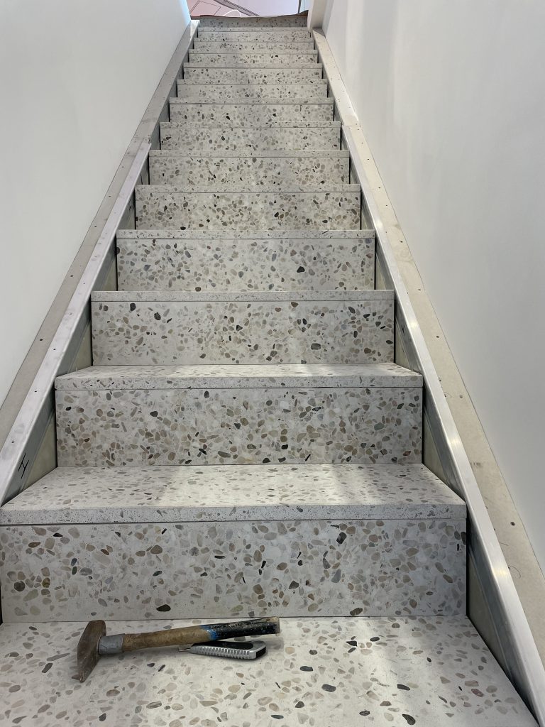 Terrazzo grindų šlifavimas – atliktas darbas