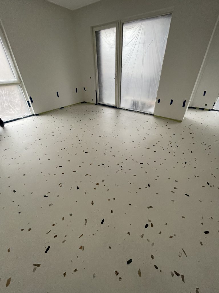 Terrazzo grindų šlifavimas – atliktas darbas